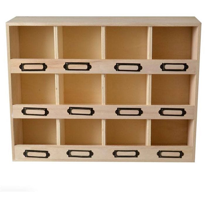 Karkea puinen kaappi, koko 47x11x31,5 cm, 1 kpl