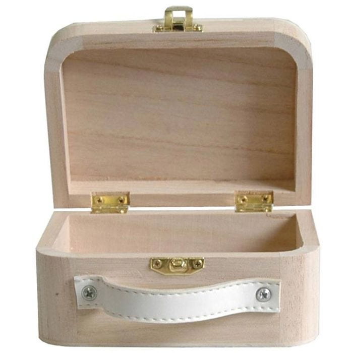 Puinen laatikko koristeluun, 13x9,5x6 cm, 1 kpl
