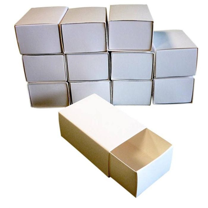 Tyhjät tulitikkurasiat, koko 8x5x3,5 cm, 12 kpl/ 1 pkt