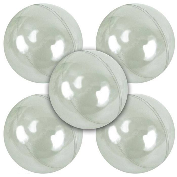 Elintarviketurvallinen läpinäkyvä muovipallo, koko 10 cm, 5 kpl/ 1 pkt