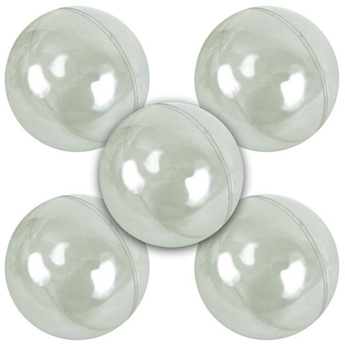 Elintarviketurvallinen läpinäkyvä muovipallo, koko 8 cm, 5 kpl/ 1 pkt