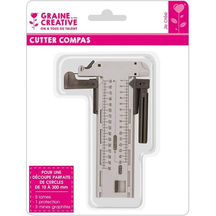 Kompassi askarteluveitsi – Täydellinen ympyrä, koko 1-30 cm, 1 kpl