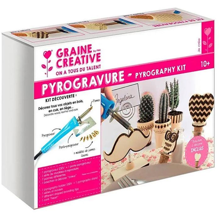 Graine Créative -polttopiirrustussetti, 10 kpl/ 1 pkt