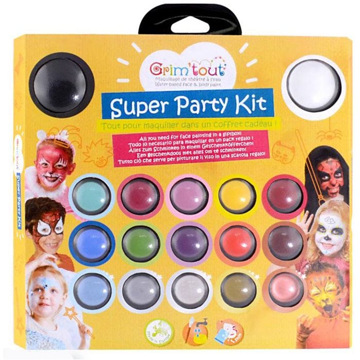 Super Party -kasvomaalisetti, värilajitelma, 1 pkk/ 1 pkt
