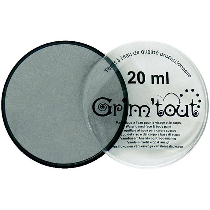 Ammattimainen kasvomaali, metallic hopea, 20 ml/ 1 tb