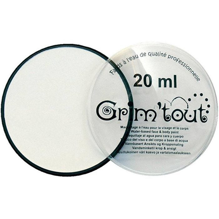 Ammattimainen kasvomaali, valkoinen, 20 ml/ 1 tb