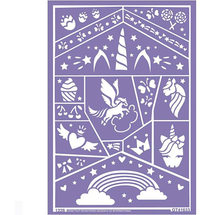 Liimautuva kasvomaalaussapluuna, Yksisarvinen, 1 pkk/ 1 pkt