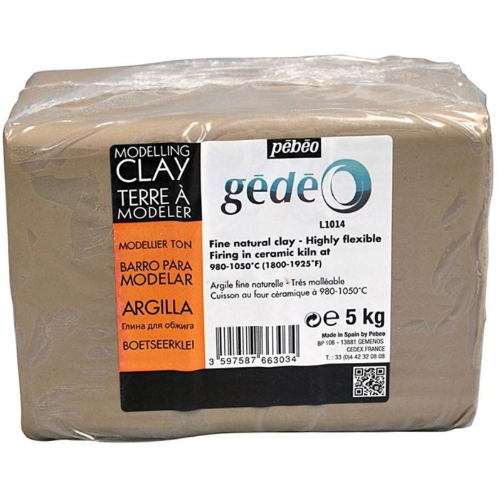 Poltettava savi, valkoinen, 5 kg/ 1 pkt