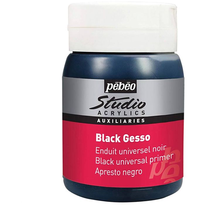 Pébéo Studio Gesso, musta, 500 ml/ 1 pkt