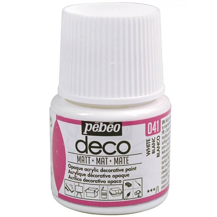 Déco -maali, matta, valkoinen, 45 ml/ 1 pll