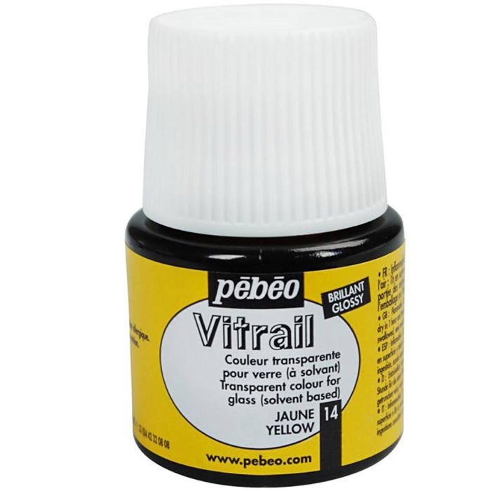Läpikuultava lasimaali, keltainen, 45 ml/ 1 pll