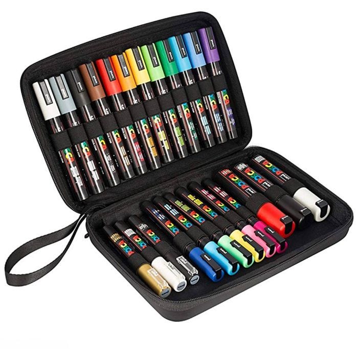 Posca-setti, värilajitelma, 24 kpl/ 1 pkt