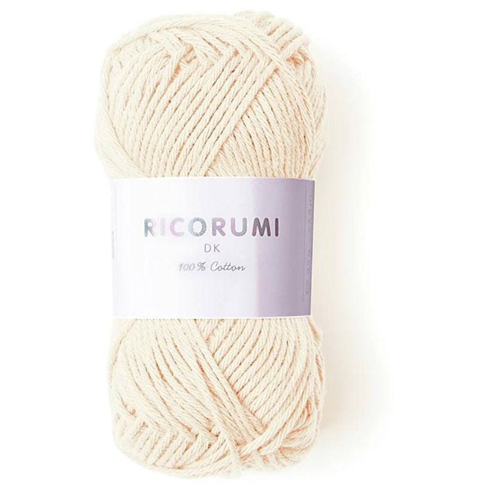Puuvillainen virkkauslanka, kerma, 57 m, 25 g/ 1 kerä