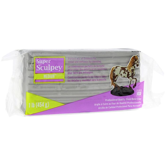 Super Sculpey -tahna, harmaa, 454 g/ 1 pkt