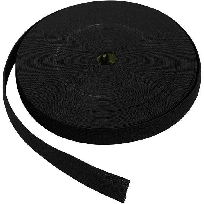 Lev: 20 mm, musta, 25 m/ 1 rll