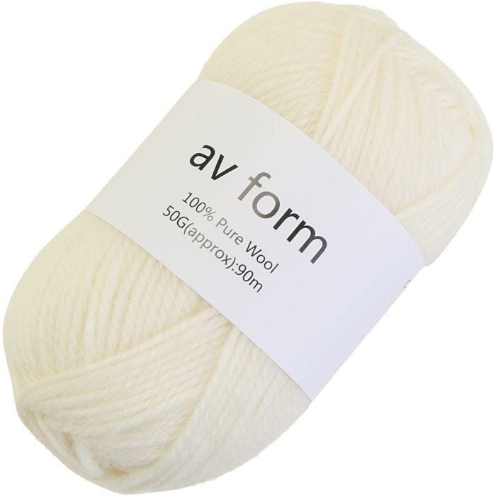Villalanka, luonnonvalkonen, 50 g/ 1 kpl