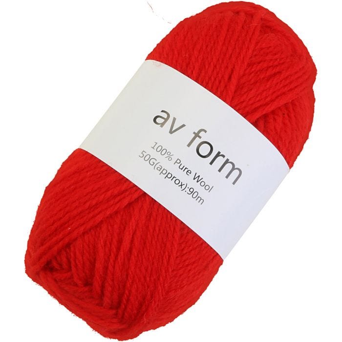 Villalanka, punainen, 50 g/ 1 kpl