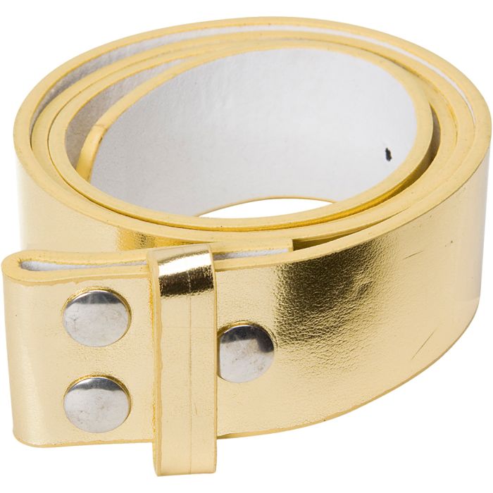 Vyö ilman solkia, Pit. 100 cm, Lev: 4 cm, kulta, 6 kpl/ 1 pkt