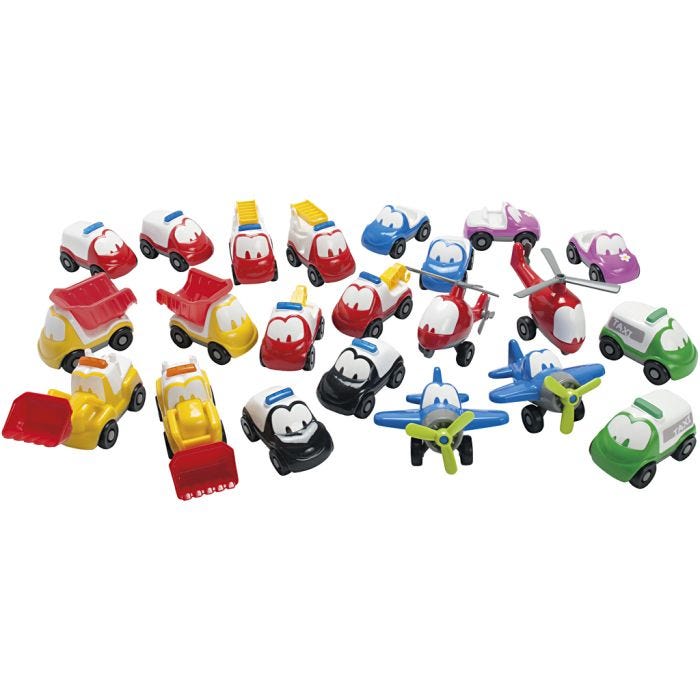 dantoy Fun autot, koko 9 cm, 22 osaa/ 1 pkt