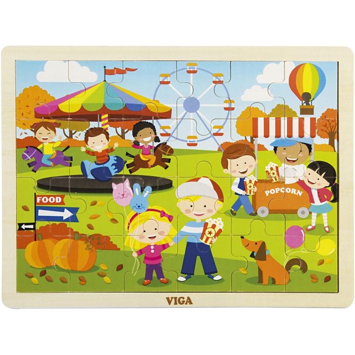 VIGA puinen palapeli, syksy, koko 30x22,5 cm, 24 kappaletta, 1 kpl