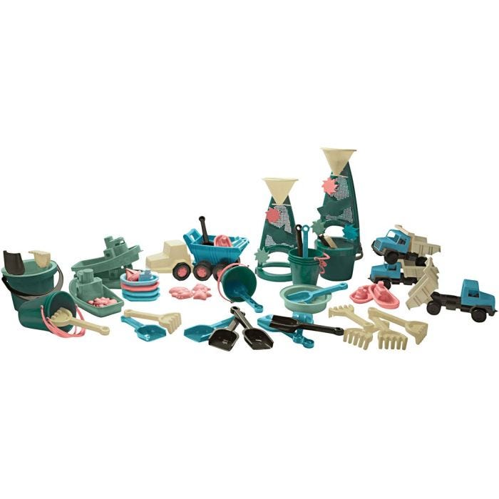 dantoy Blue Marine -Hiekkalelut, värilajitelma, 59 osaa/ 1 set
