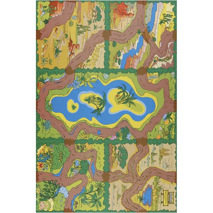 Leikkimatto, Villieläimet, 150x100 cm, 1 kpl