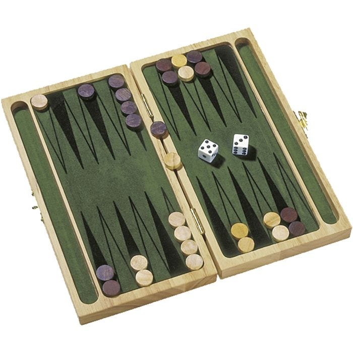 Backgammon, DK, 25x24x4 cm, musta, 1 kpl