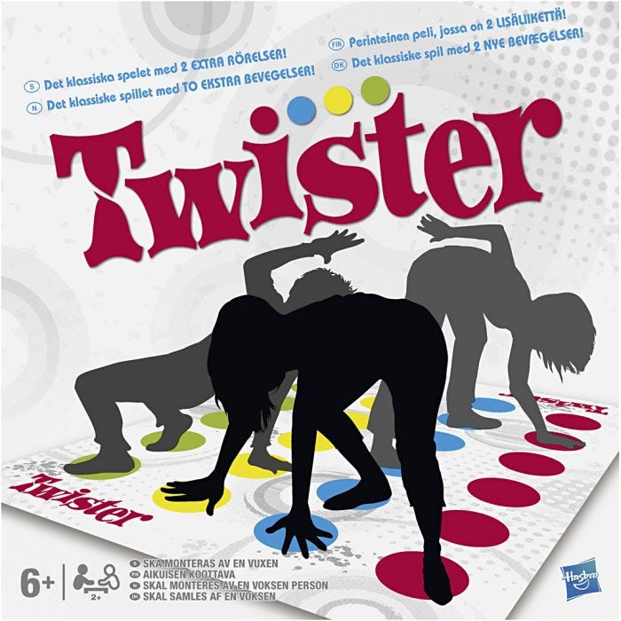 Twister-peli, DK, NO, SE, 1 set