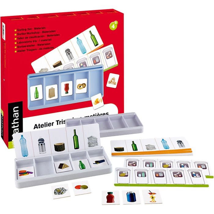 Jätteiden lajittelu peli, 1 set