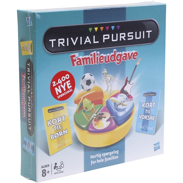 Trivial Pursuit Family-Peli, DK, 1 kpl