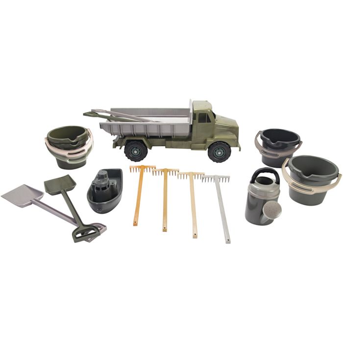 dantoy GREEN BEAN -hiekkalelut, 15 osaa/ 1 set