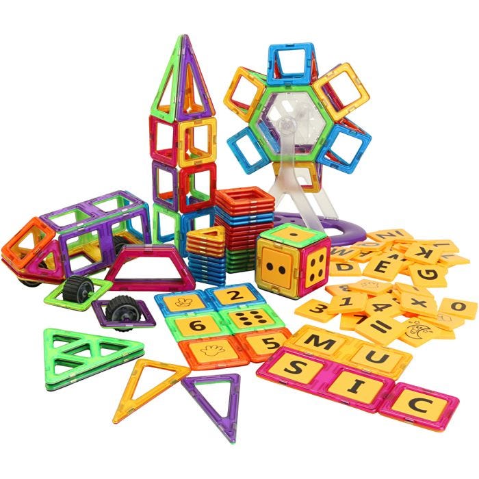 Magneettinen Rakennussarja, 332 kpl/ 1 set