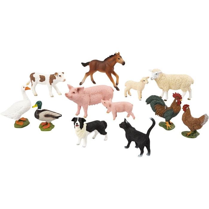 Schleich Maatilan eläimet, 12 kpl/ 1 set
