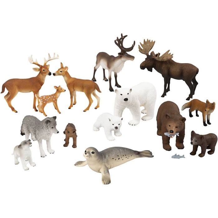 Schleich Pohjoisen villieläimet, koko 7-19 cm, 14 osaa/ 1 set