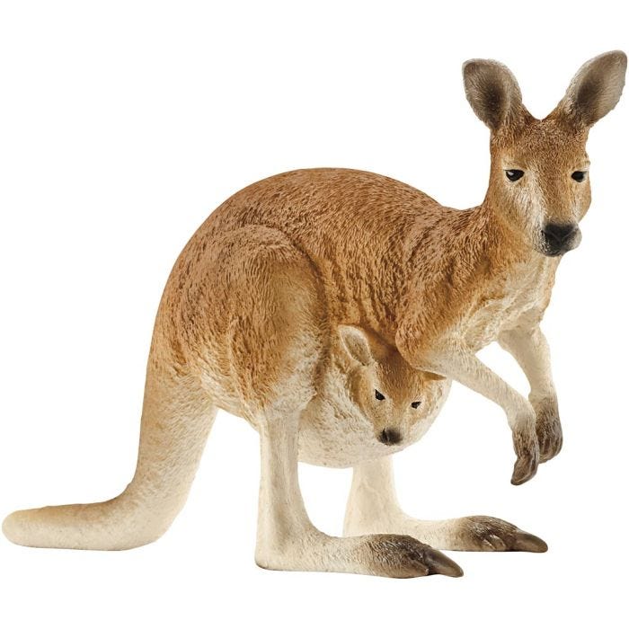 Schleich Villieläimet, Kenguru, 12 cm, 7 cm, 3,6 cm, 1 kpl