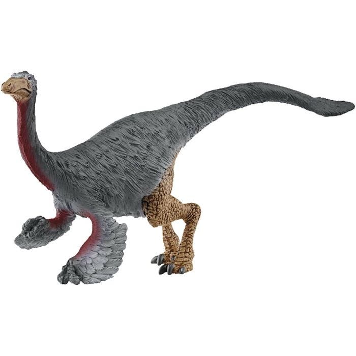 Schleich Dinosaurukset, Gallimimus, Kork. 10 cm, Pit. 21 cm, Lev: 4 cm, koko 21,6x4,4x9,1 cm, 1 kpl