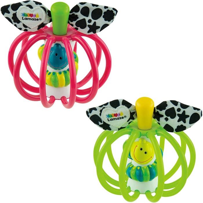 Lamaze Aktiviteettilelut, Omena, Pit. 9 cm, Lev: 8 cm, 2 kpl/ 1 pkt