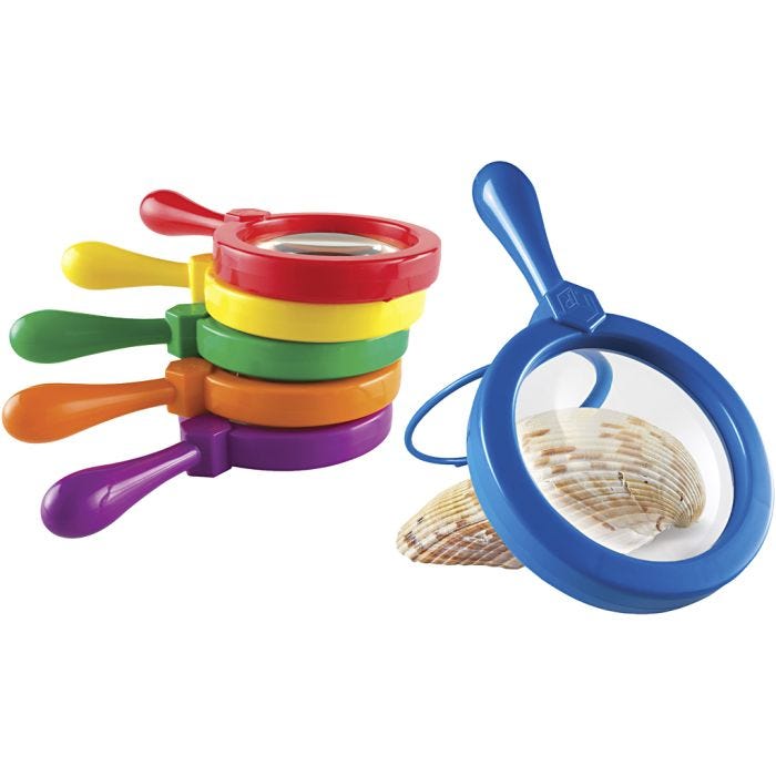Jumbo Suurennuslasi, Pit. 20 cm, halk. 11,5 cm, värilajitelma, 6 kpl/ 1 pkt