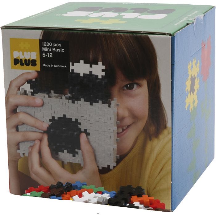 Plus Plus Basic, koko 1,2x2 cm, 1200 kpl/ 1 pkt
