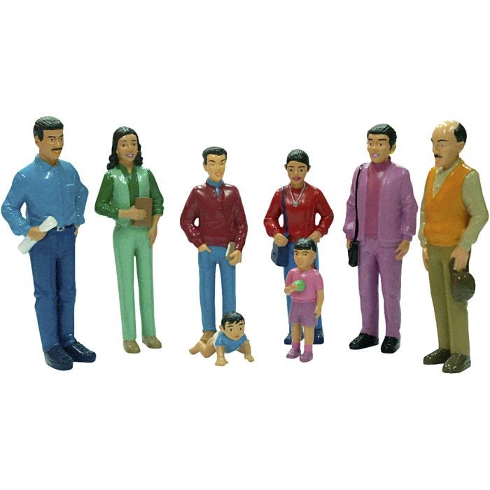 Perhe, latinalaisen amerikan, Kork. -12 cm, 8 kpl/ 1 pkt