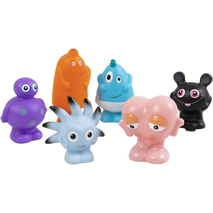 Muoviset Babblarna-Hahmot, koko 7-10 cm, 6 kpl/ 1 pkt
