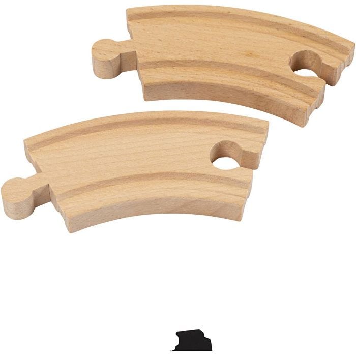 VIGA junaradan osat, Lyhyt kaareva, Pit. 9 cm, 4 kpl/ 1 pkt