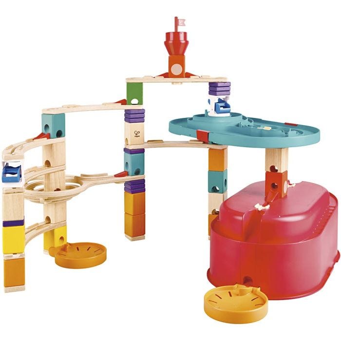 Quadrilla Stack Track Bucket Set -kuularata, Kork. 18 cm, Pit. 44 cm, Lev: 27 cm, 47 osaa/ 1 set