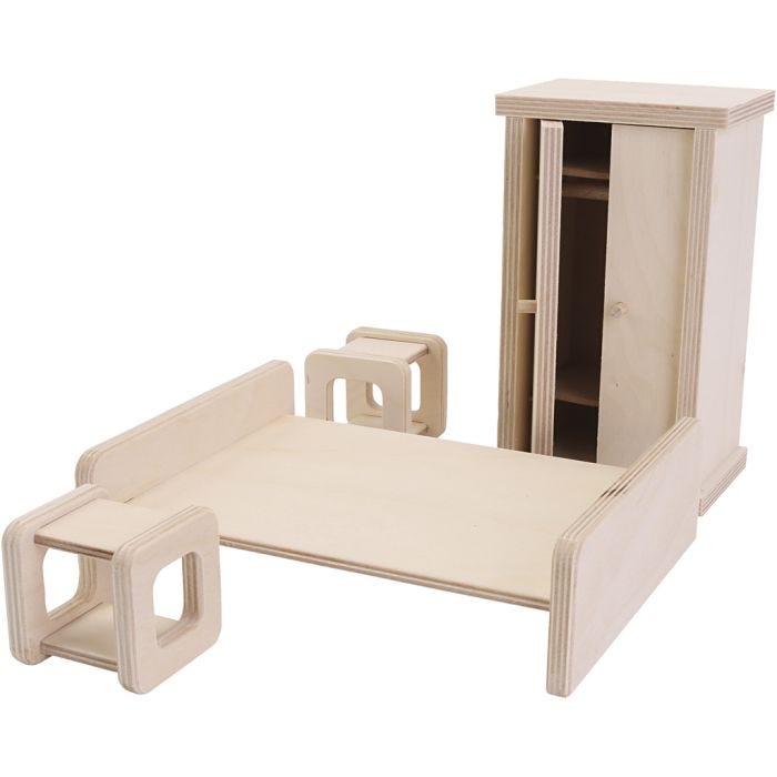 Nukketalon kalusteet, koko 6-22 cm, 5 kpl/ 1 kpl
