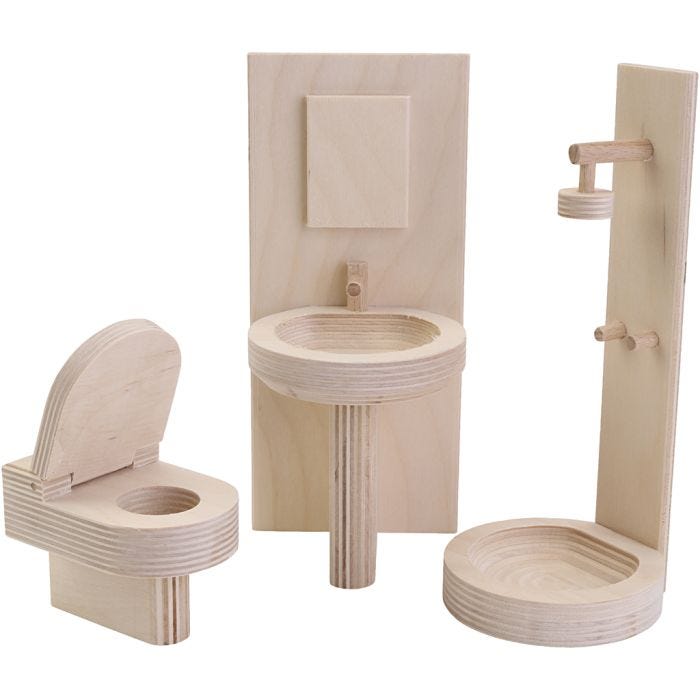 Nukketalon kalusteet, koko 8-20 cm, 3 kpl/ 1 kpl