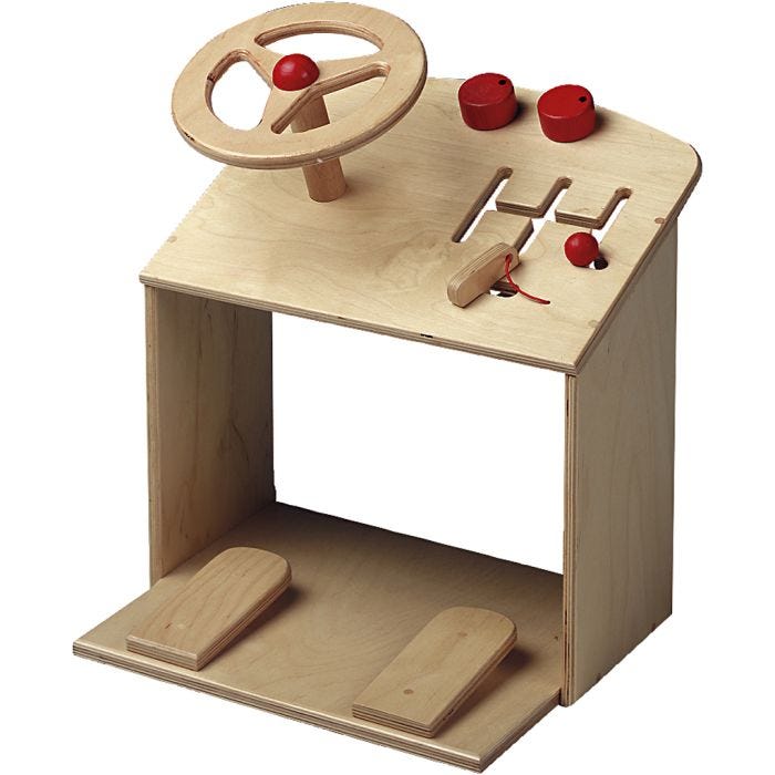 Educo Puinen autonratti, 45x36,5x35 cm, 1 kpl