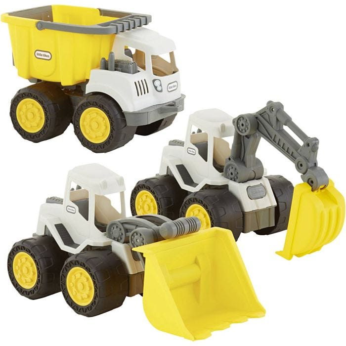 Little Tikes -kaivinkoneet 2-in-1, koko 27x24x38 cm, 3 kpl/ 1 set