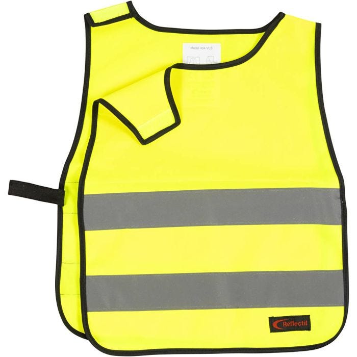 Heijastinliivi, S/Kid, Pit. 55 cm, Lev: 46 cm, koko 8-12 v., keltainen, 1 kpl