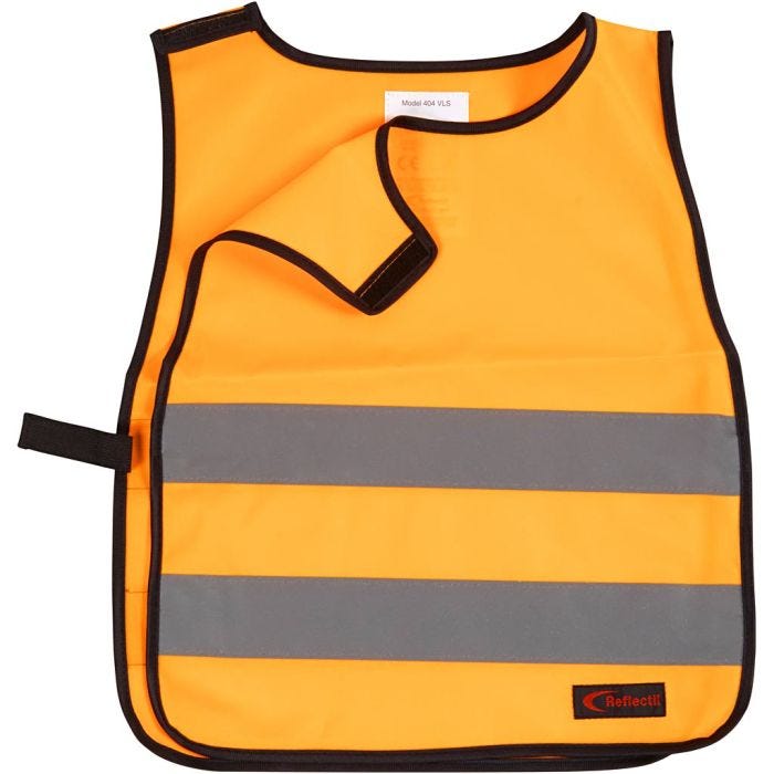 Heijastinliivi, S/Kid, Pit. 55 cm, Lev: 46 cm, koko 8-12 v., oranssi, 1 kpl