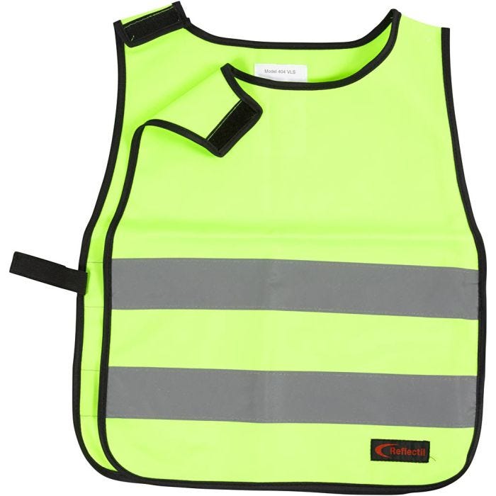 Heijastinliivi, S/Kid, Pit. 55 cm, Lev: 46 cm, koko 8-12 v., vihreä, 1 kpl